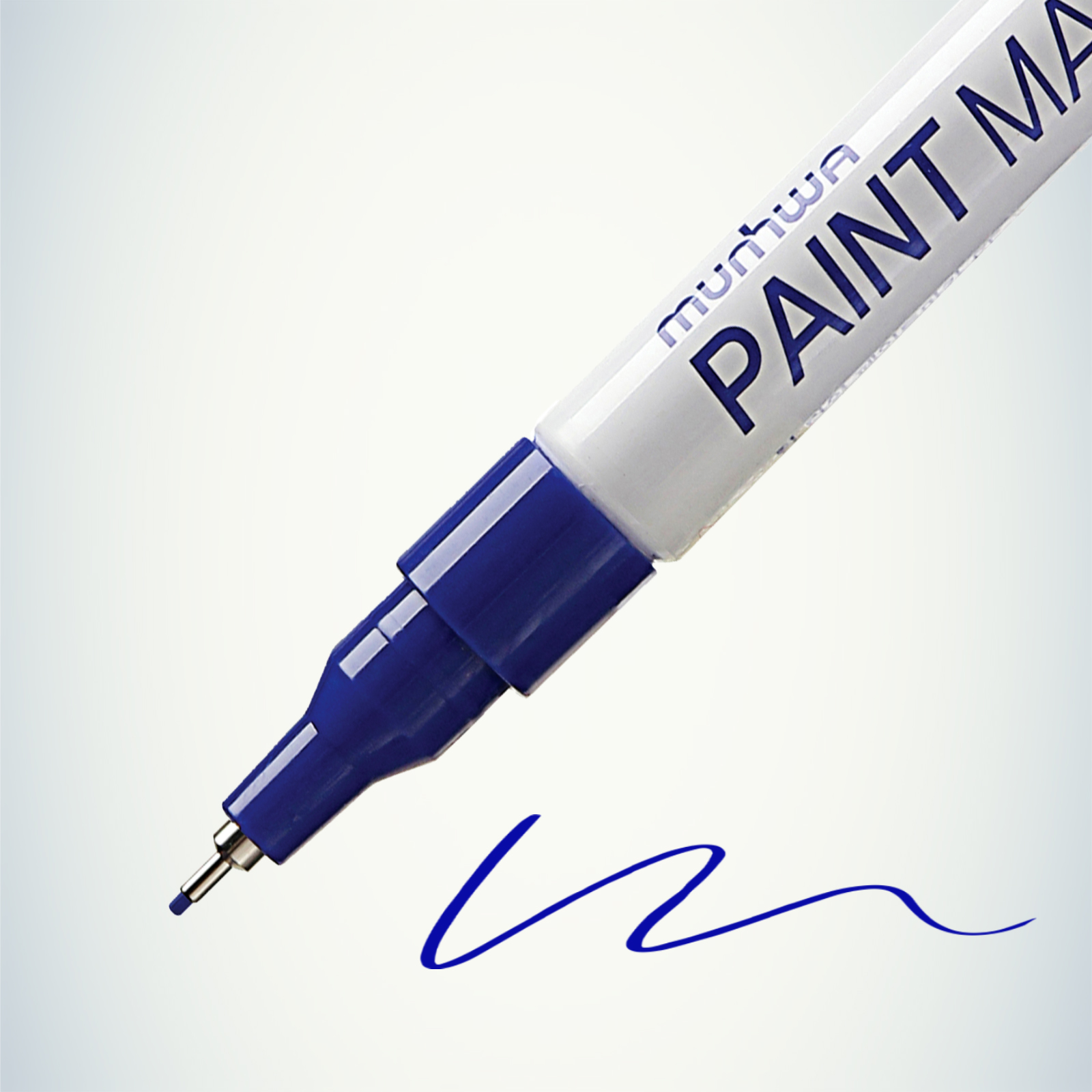 Маркер-краска MunHwa "Extra Fine Paint Marker" синяя, 1мм, нитро-основа EFPM-02 (уп.12шт) 260037