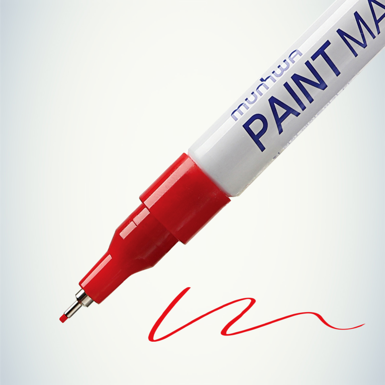 Маркер-краска MunHwa "Extra Fine Paint Marker" красная, 1мм, нитро-основа EFPM-03 (уп.12шт) 260036