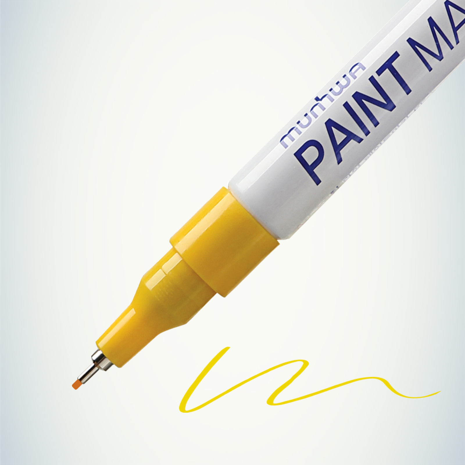 Маркер желтого цвета. Маркер-краска MUNHWA Extra Fine Paint Marker желтый 1 мм нитро-основа EFPM-08. Маркер желтый. Маркер с краской (жёлтый). Желтый фломастер.